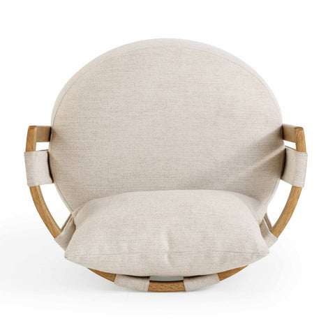 Paolo Cream Textured Weave Swivel Chair Model: TOV-S54358