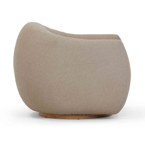 Judy Light Brown Boucle Swivel Chair Model: TOV-S54361