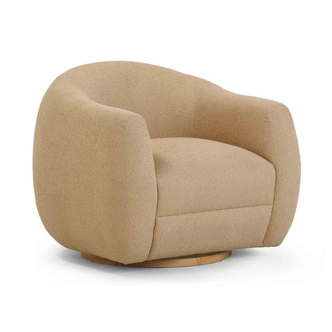 Judy Honey Boucle Swivel Chair Model: TOV-S54363