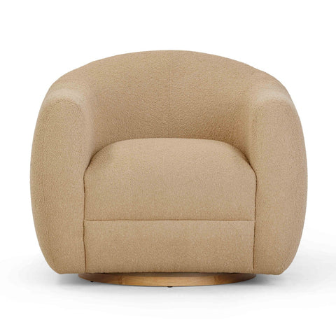 Judy Honey Boucle Swivel Chair Model: TOV-S54363