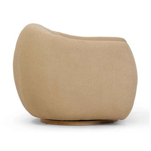 Judy Honey Boucle Swivel Chair Model: TOV-S54363