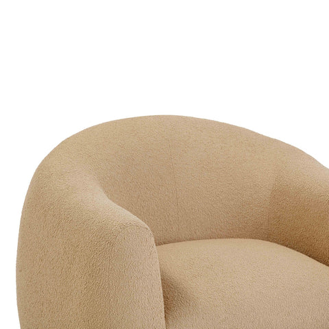 Judy Honey Boucle Swivel Chair Model: TOV-S54363
