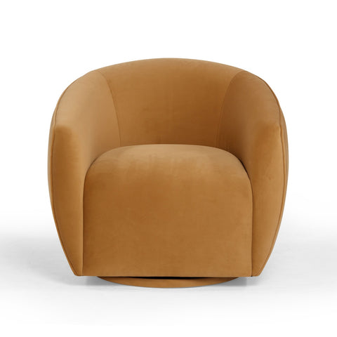 Jordan Tan Velvet Swivel Chair Model: TOV-S54369