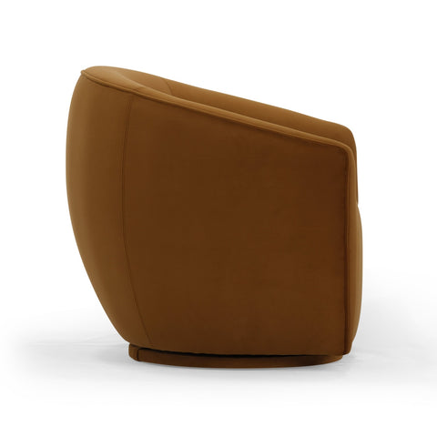Jordan Cognac Velvet Swivel Chair Model: TOV-S54370