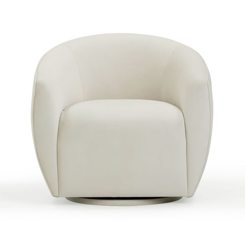 Jordan Cream Velvet Swivel Chair Model: TOV-S54373