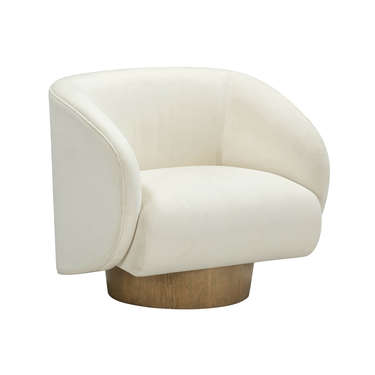 Presley Cream Velvet Swivel Accent Chair Model: TOV-S54385