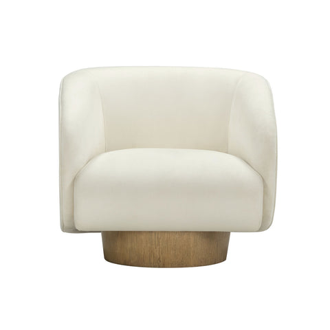 Presley Cream Velvet Swivel Accent Chair Model: TOV-S54385