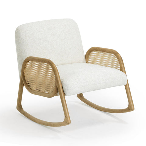 Bonney Cream Performance Fabric Rocking Chair Model: TOV-S54391