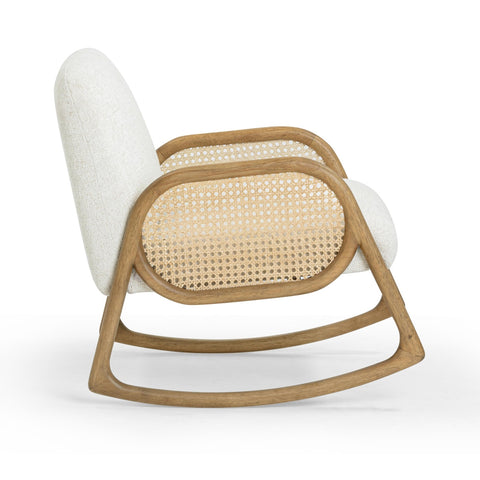 Bonney Cream Performance Fabric Rocking Chair Model: TOV-S54391