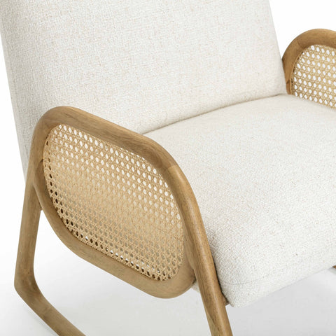 Bonney Cream Performance Fabric Rocking Chair Model: TOV-S54391