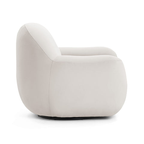 Tiago Cream Velvet Swivel Chair Model: TOV-S54413