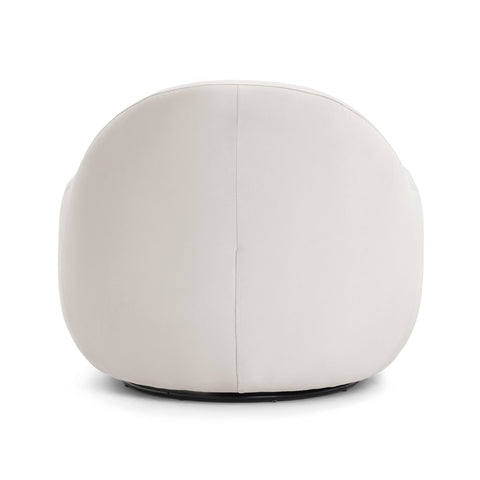 Tiago Cream Velvet Swivel Chair Model: TOV-S54413