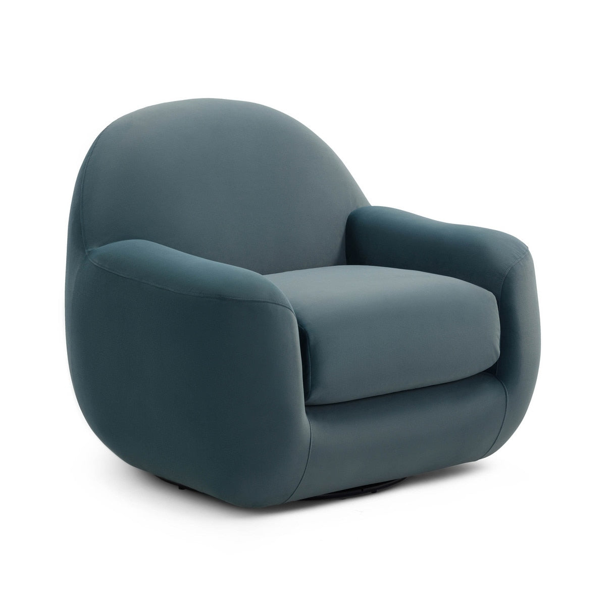 Tiago Dark Teal Velvet Swivel Chair Model: TOV-S54414
