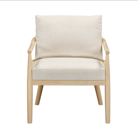 Dixie Cream Performance Corduroy Accent Chair Model: TOV-S54425