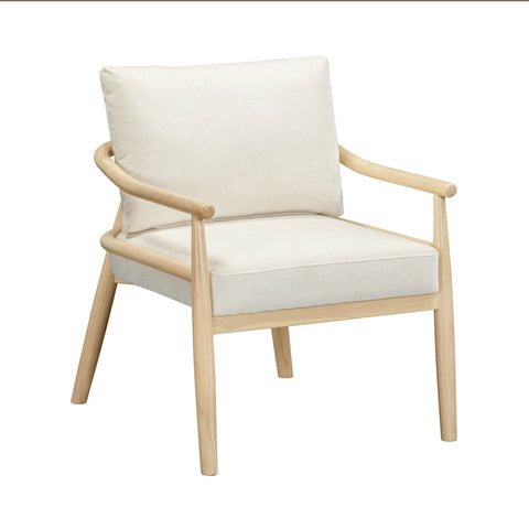 Dixie Cream Chenille Velvet Accent Chair Model: TOV-S54426