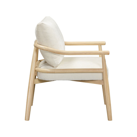 Dixie Cream Chenille Velvet Accent Chair Model: TOV-S54426