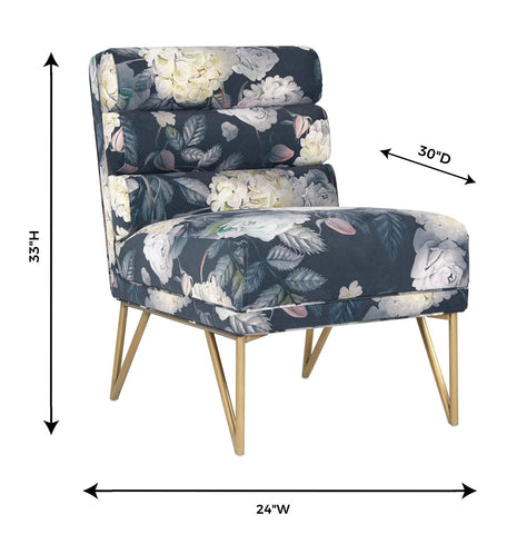 Kelly Floral Velvet Chair Model: TOV-S6334