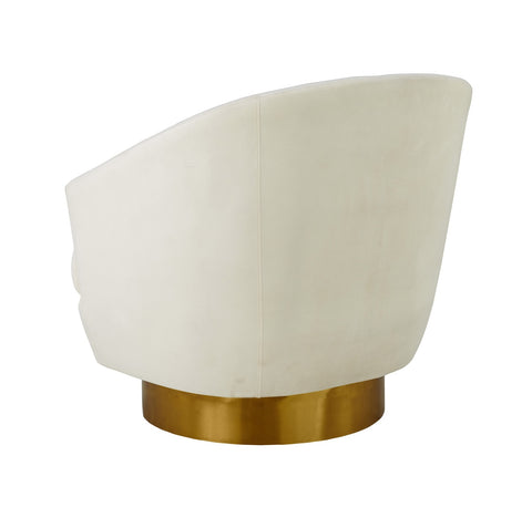 Canyon Cream Velvet Swivel Chair Model: TOV-S6403