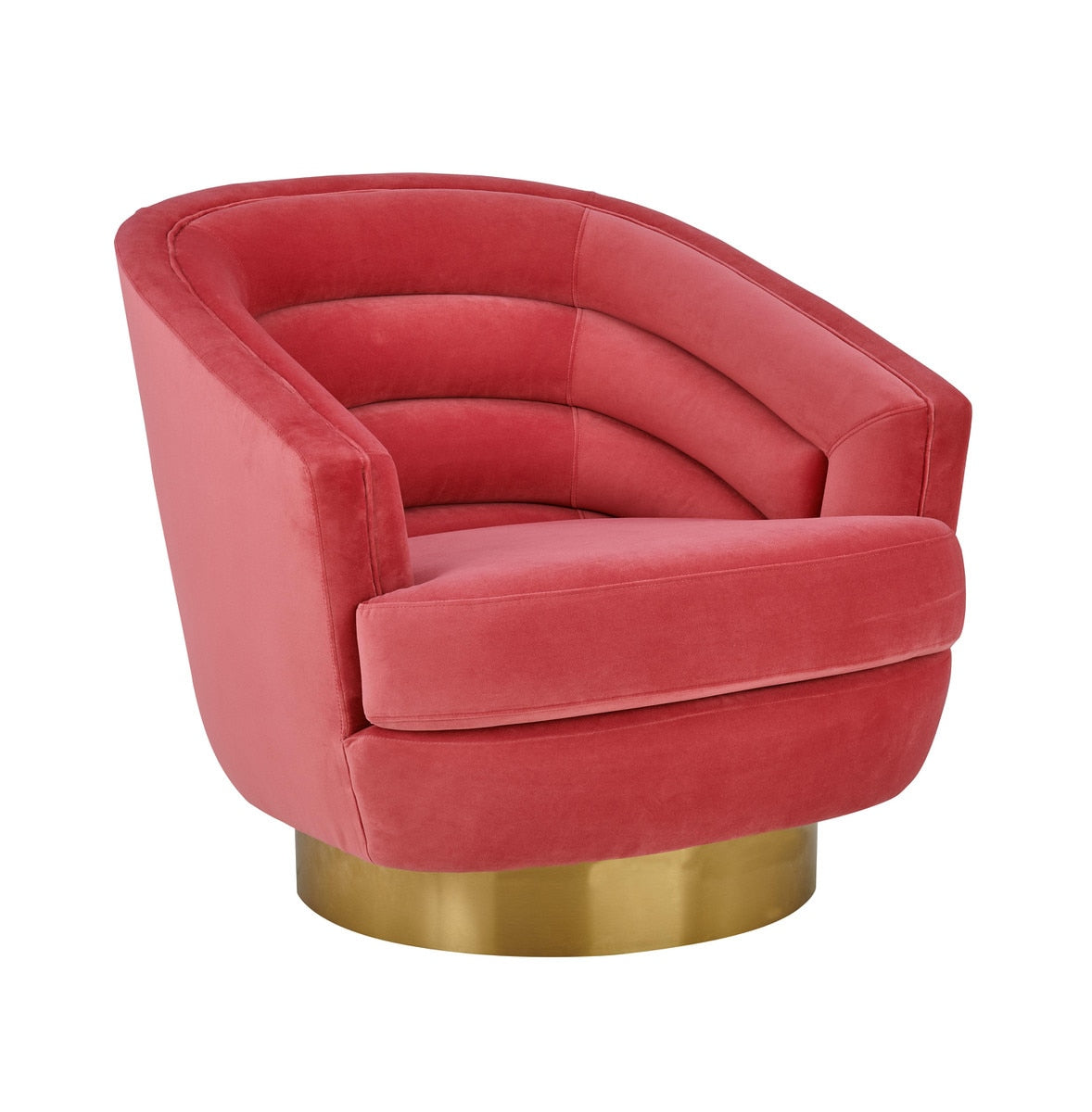 Canyon Hot Pink Velvet Swivel Chair Model: TOV-S6405