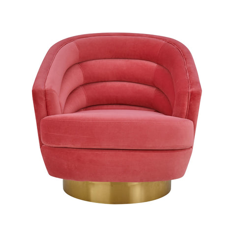Canyon Hot Pink Velvet Swivel Chair Model: TOV-S6405