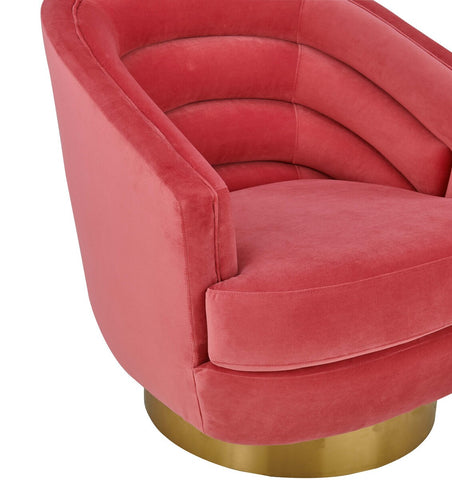 Canyon Hot Pink Velvet Swivel Chair Model: TOV-S6405