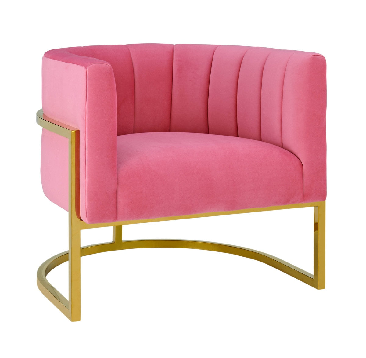 Magnolia Rose Pink Velvet Chair Model: TOV-S6427