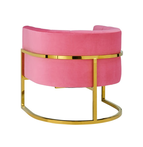 Magnolia Rose Pink Velvet Chair Model: TOV-S6427