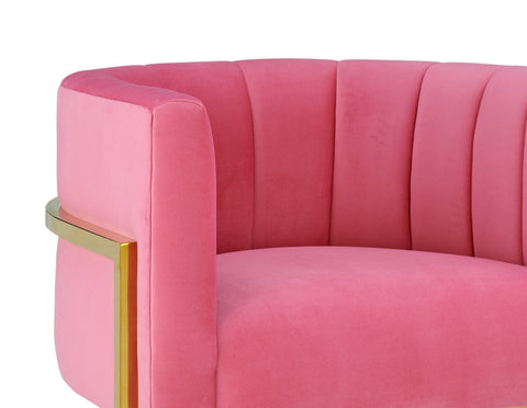 Magnolia Rose Pink Velvet Chair Model: TOV-S6427