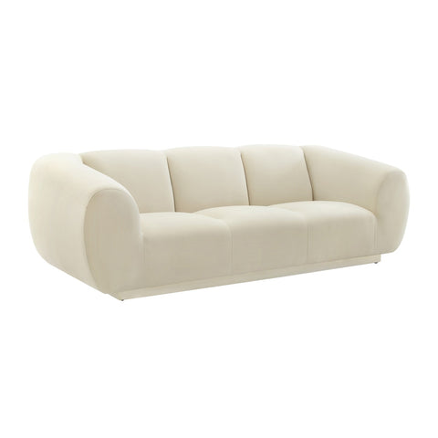 Emmet Cream Velvet Sofa Model: TOV-S6445