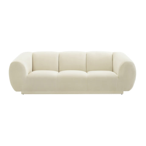 Emmet Cream Velvet Sofa Model: TOV-S6445