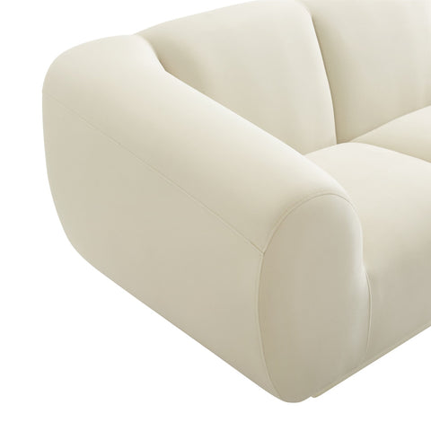 Emmet Cream Velvet Sofa Model: TOV-S6445