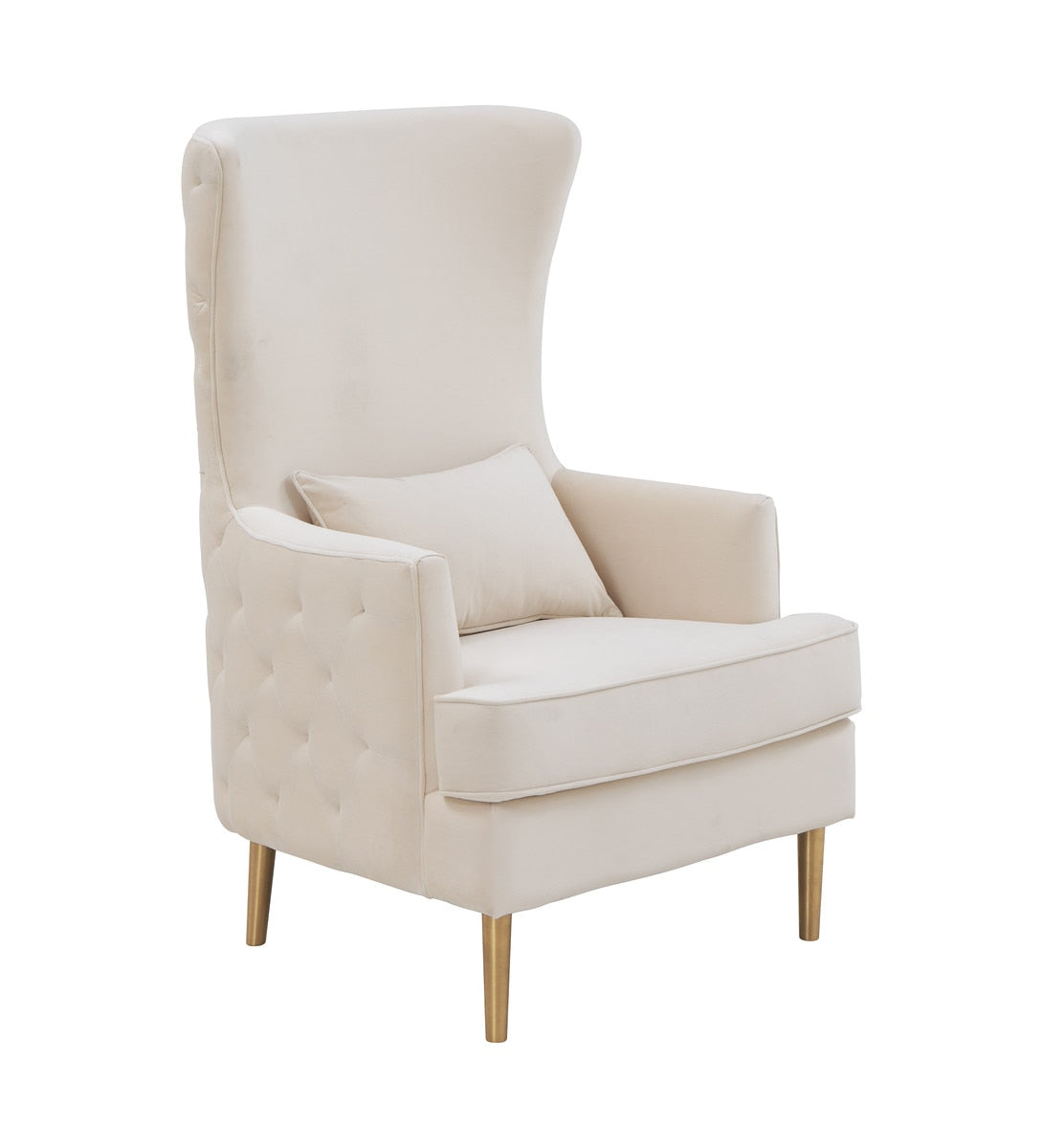 Alina Cream Tall Tufted Back Chair By Inspire Me! Home Decor Model: TOV-S6477