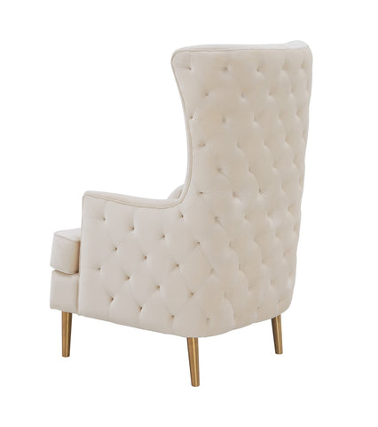Alina Cream Tall Tufted Back Chair By Inspire Me! Home Decor Model: TOV-S6477
