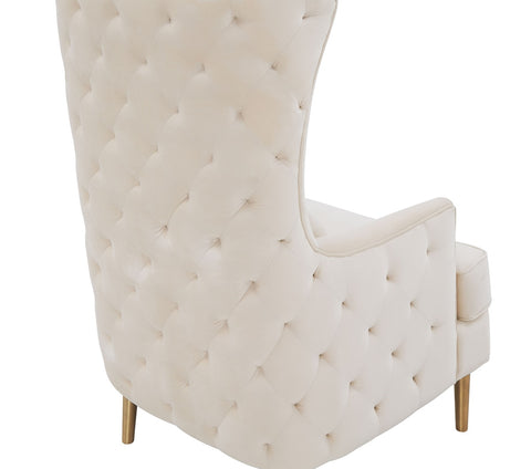 Alina Cream Tall Tufted Back Chair By Inspire Me! Home Decor Model: TOV-S6477