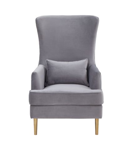 Alina Grey Tall Tufted Back Chair By Inspire Me! Home Decor Model: TOV-S6478