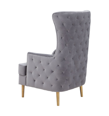 Alina Grey Tall Tufted Back Chair By Inspire Me! Home Decor Model: TOV-S6478