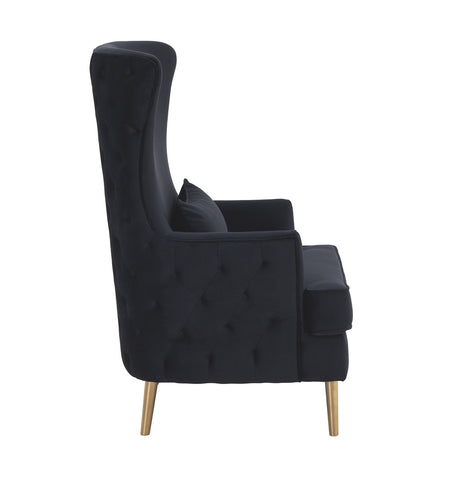 Alina Black Tall Tufted Back Chair By Inspire Me! Home Decor Model: TOV-S6479