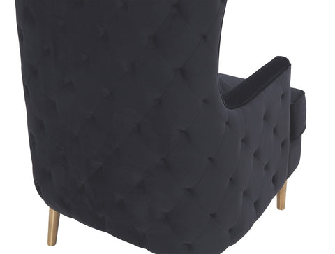 Alina Black Tall Tufted Back Chair By Inspire Me! Home Decor Model: TOV-S6479