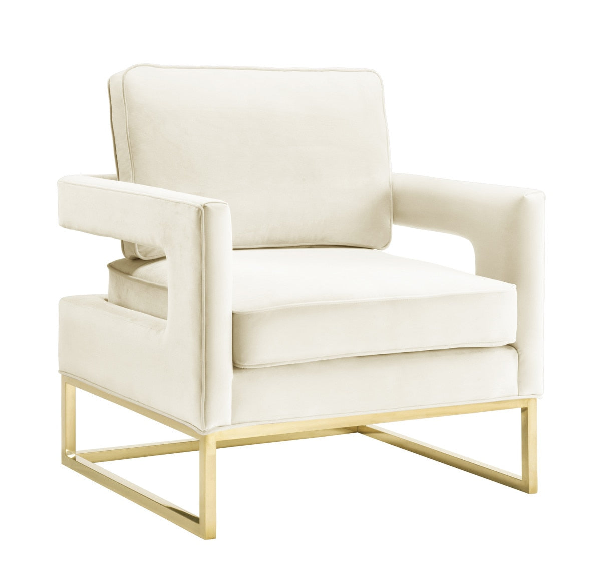 Avery Cream Velvet Chair Model: TOV-S68199