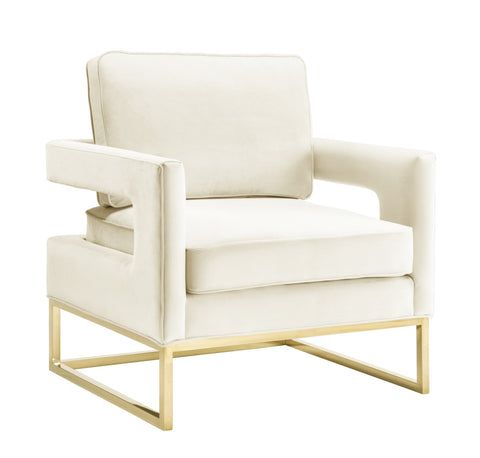 Avery Cream Velvet Chair Model: TOV-S68199