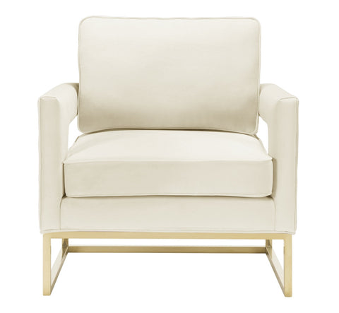 Avery Cream Velvet Chair Model: TOV-S68199