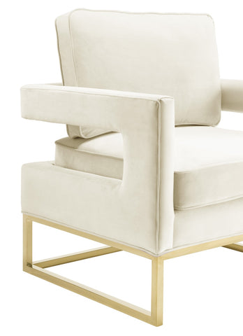 Avery Cream Velvet Chair Model: TOV-S68199
