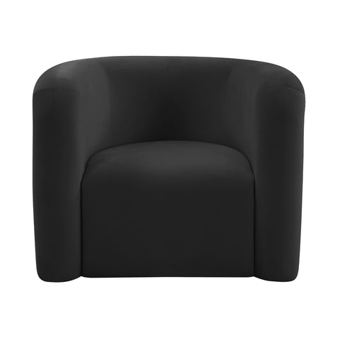 Curves Black Velvet Lounge Chair Model: TOV-S68209