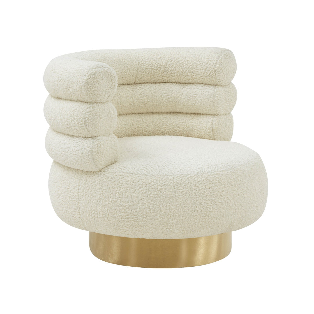 Naomi Faux Shearling Swivel Chair Model: TOV-S68234