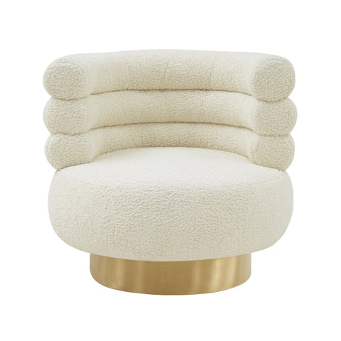 Naomi Faux Shearling Swivel Chair Model: TOV-S68234