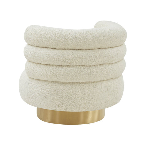 Naomi Faux Shearling Swivel Chair Model: TOV-S68234