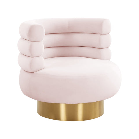 Naomi Blush Velvet Swivel Chair Model: TOV-S68235