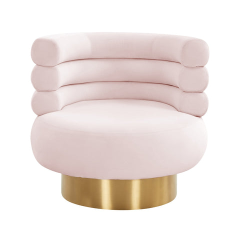 Naomi Blush Velvet Swivel Chair Model: TOV-S68235