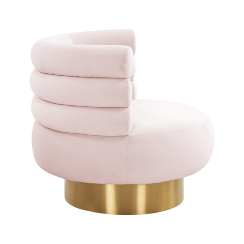 Naomi Blush Velvet Swivel Chair Model: TOV-S68235