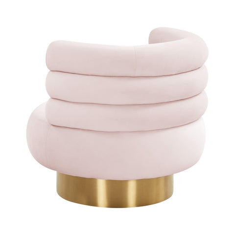 Naomi Blush Velvet Swivel Chair Model: TOV-S68235